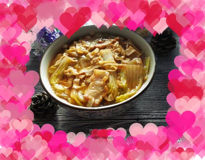 Stewed dried tofu with baby cabbage