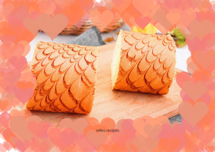 Chocolate pattern cake roll