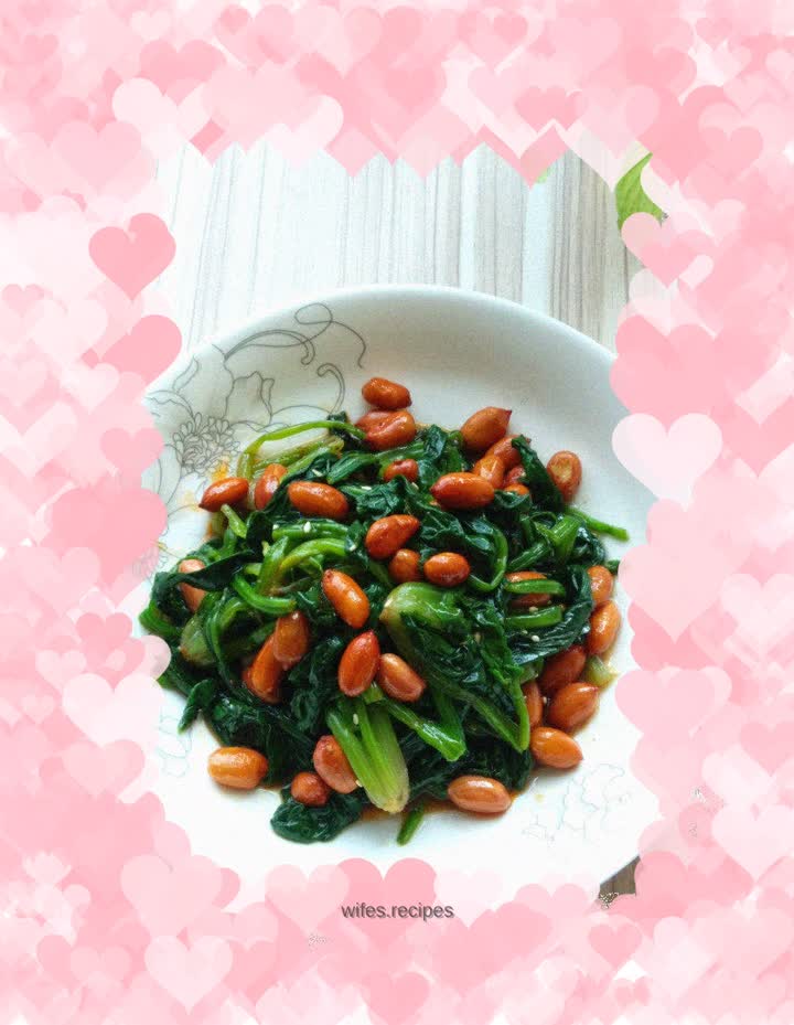 【Sichuan】Spinach mixed with peanuts