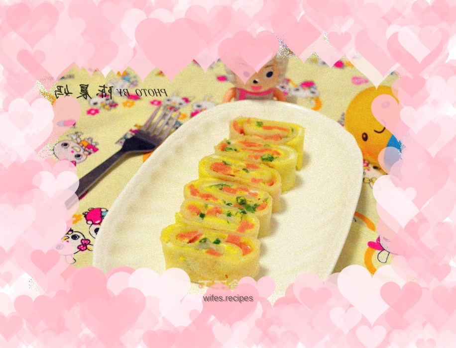 【Onion-flavored ham egg pancake roll】