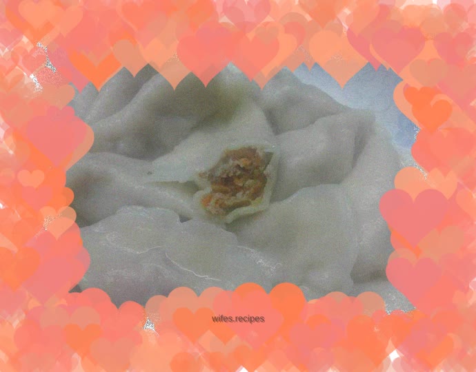 Carrot and mutton dumplings