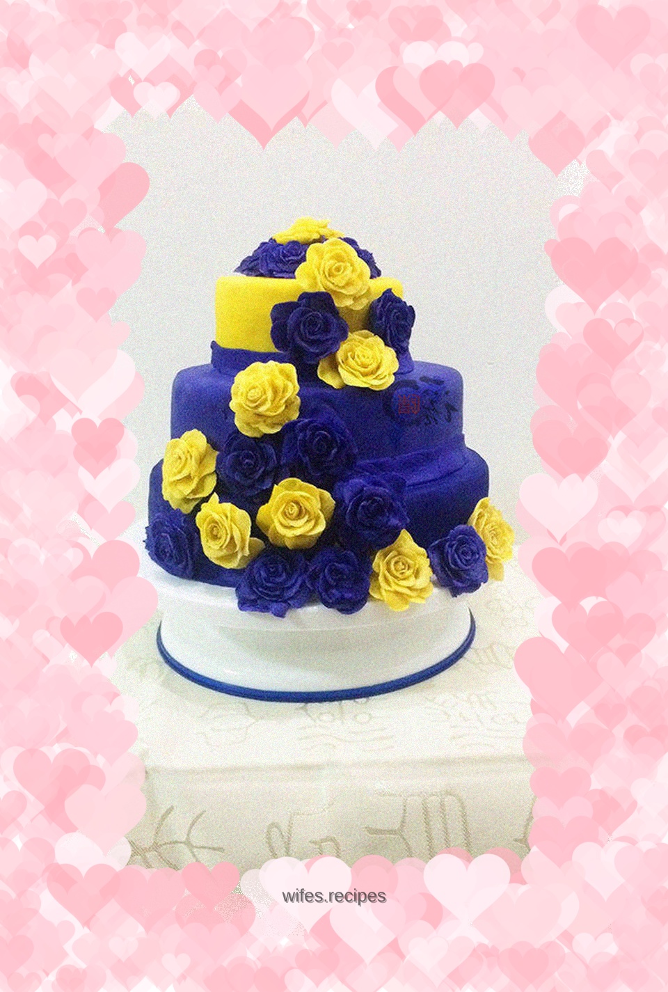 Fondant rose cake