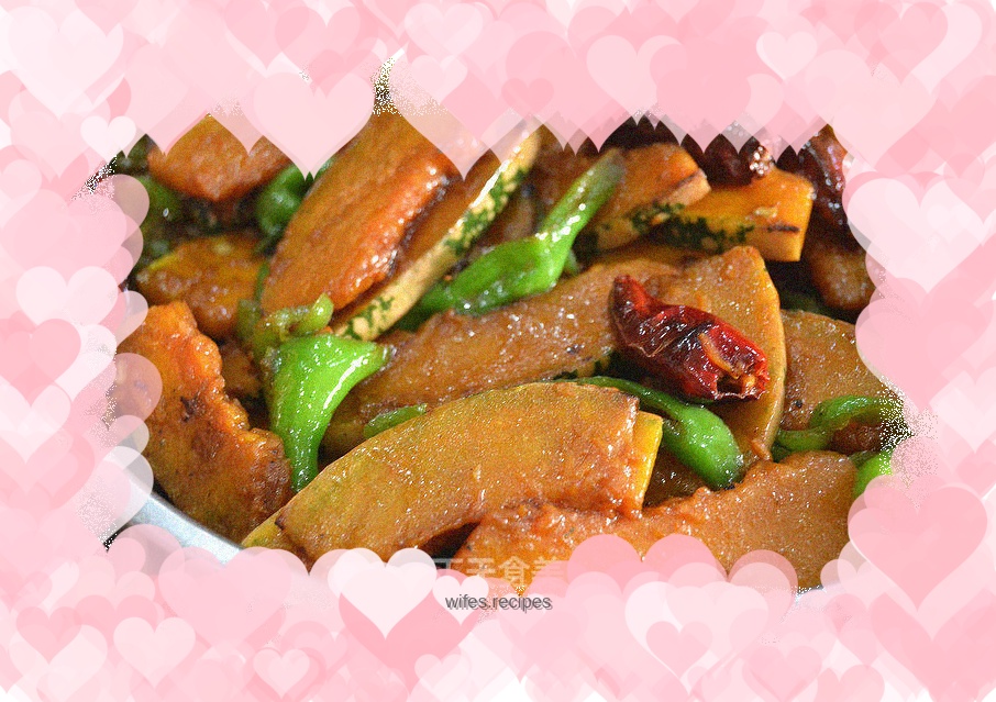 Spicy stir-fried pumpkin slices