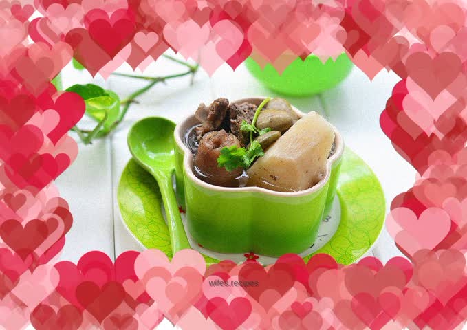 Beans to nourish the winter--Pork tail yam and kidney beans