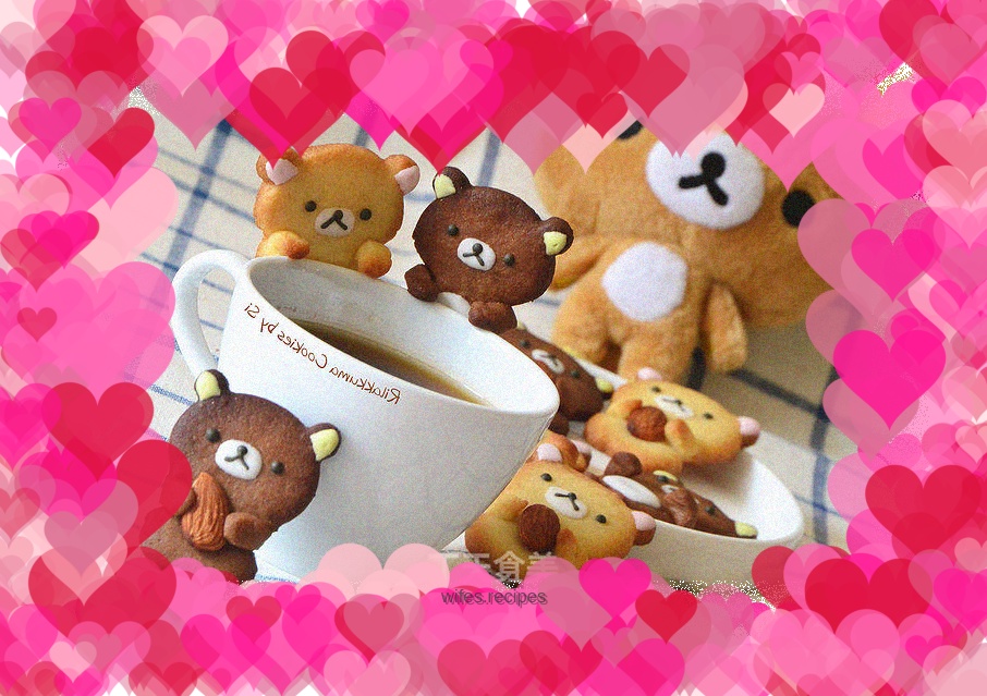 Rilakkuma cup/almond biscuits