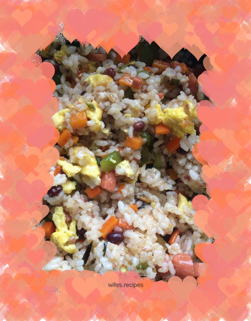 Seasonal vegetable and egg fried rice
