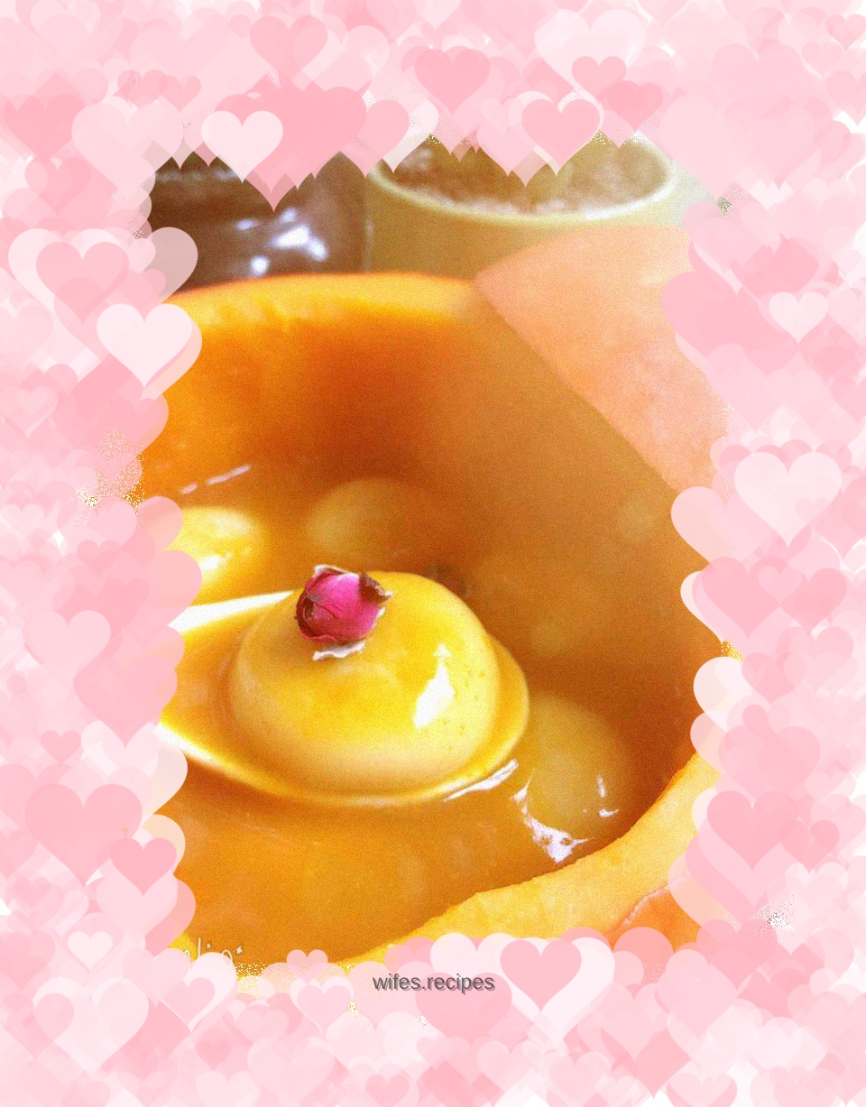 Pumpkin and rose glutinous rice balls