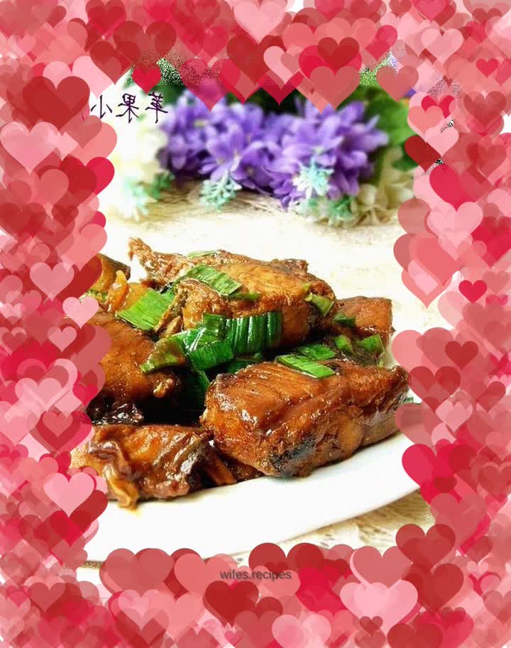 Beer-braised Spanish mackerel