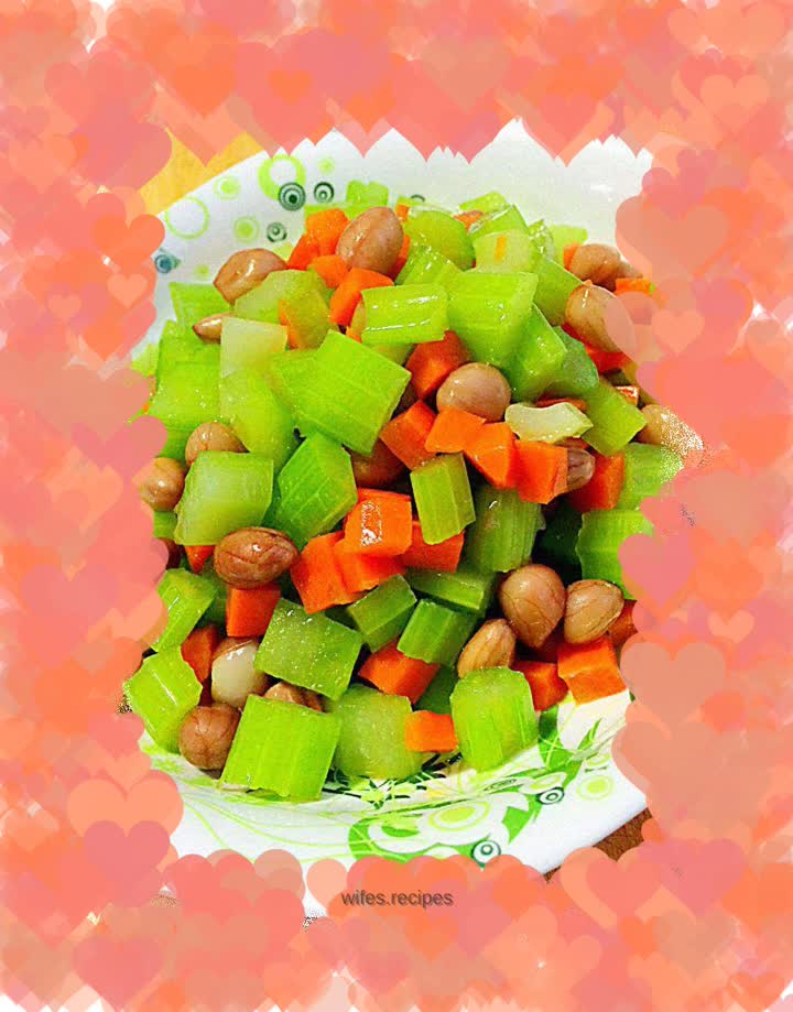 Celery and peanuts