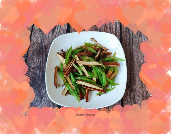 Stir-fried dried tofu with celery