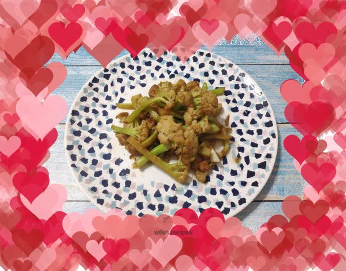 Stir-fried cauliflower