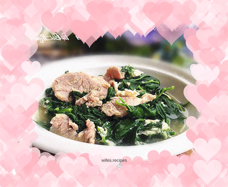 Egg lean meat rolled with wolfberry leaves