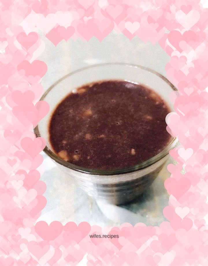 Black rice and red bean milk