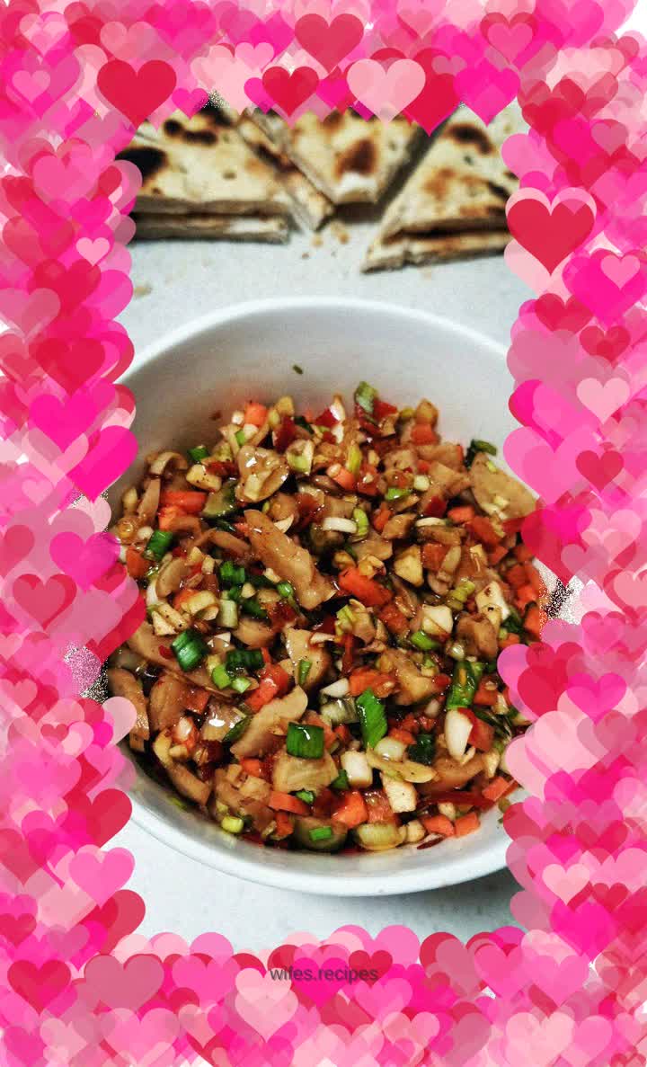 Mixed with dried radish