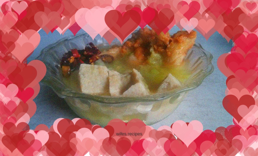 Cabbage and frozen tofu soup