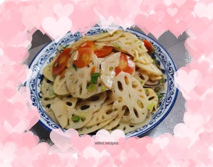 Cold lotus root slices