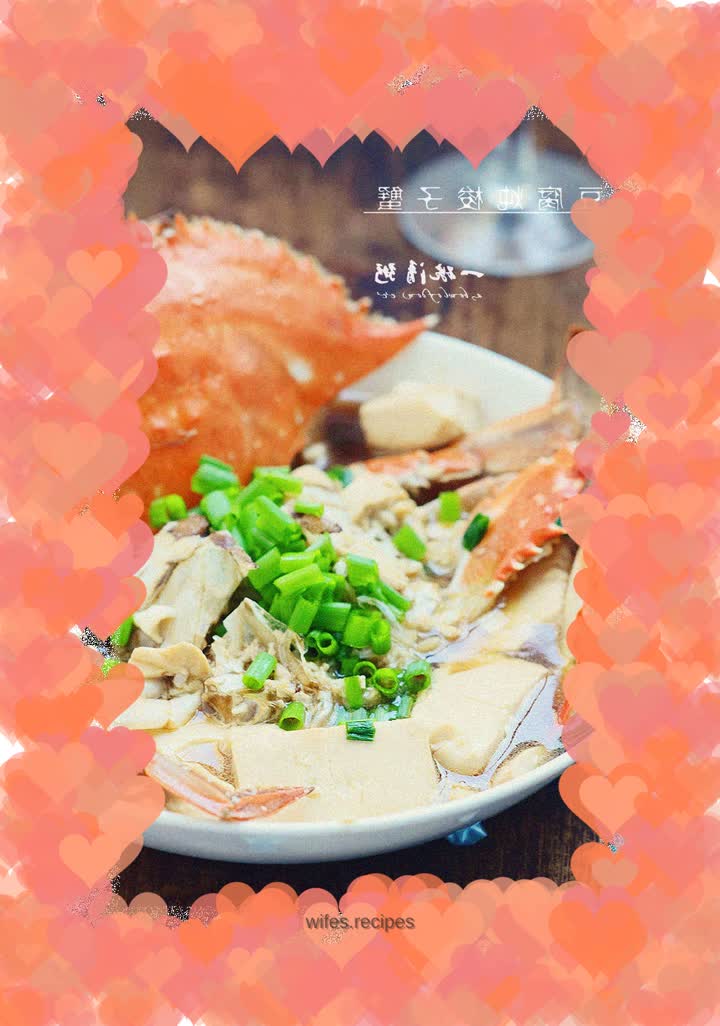 Steamed swimming crab with tofu