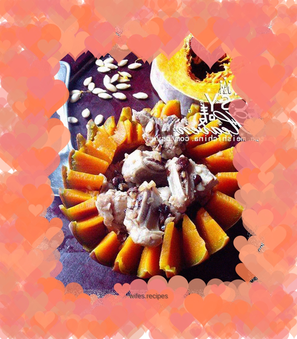 [Festive Family Feast: Bowls full] Pumpkin Bowl with Spare Ribs and Black Soy Sauce