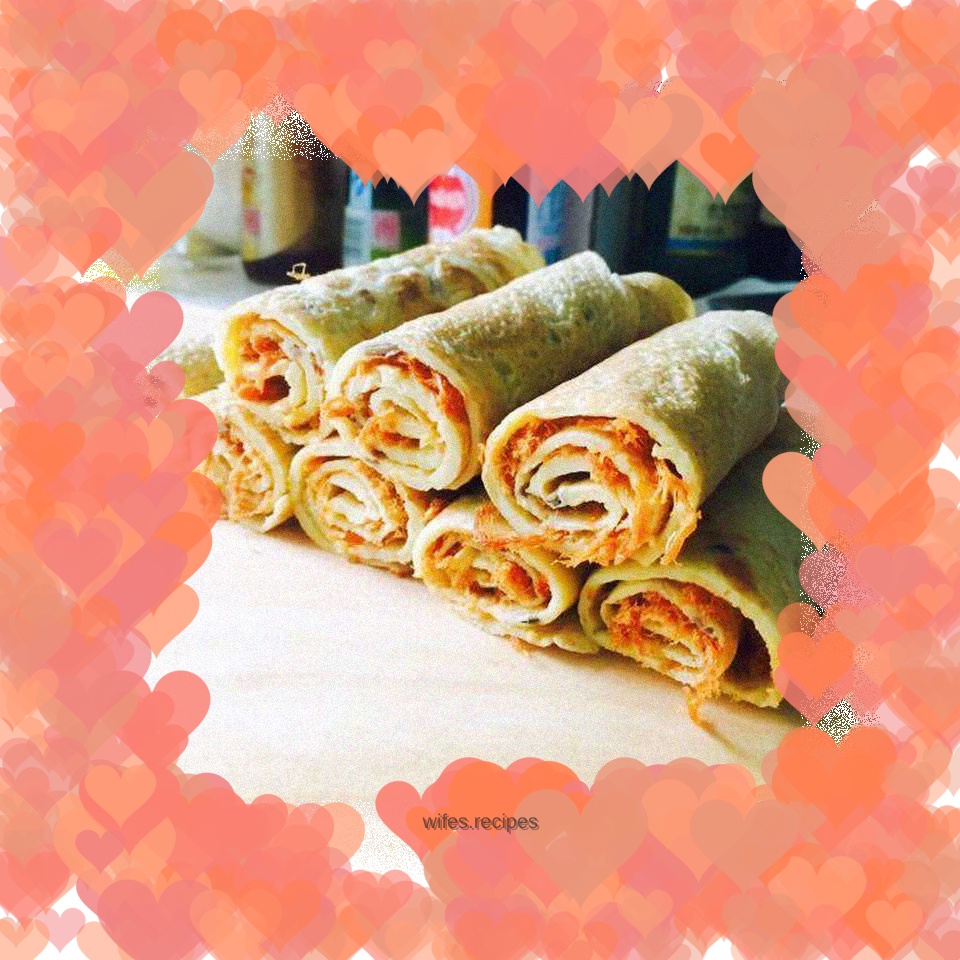 Meat floss and egg burrito