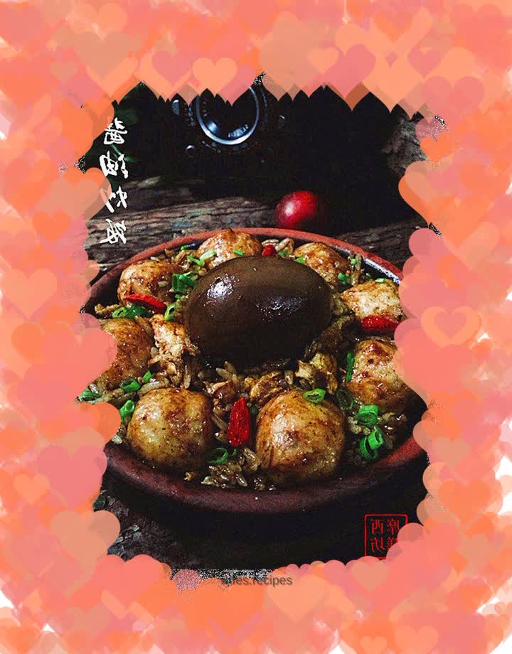 Dark cuisine braised soy sauce fried rice