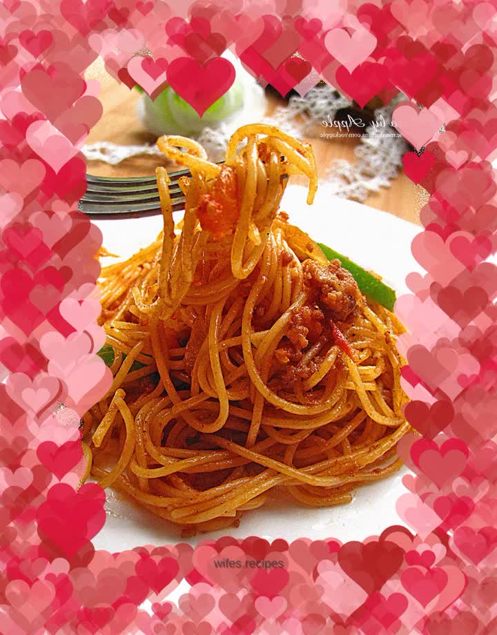 Quick and easy meal—[Spaghetti with Tomato Bolognese Sauce]