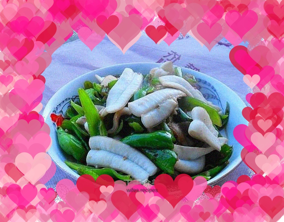 Spicy pepper squid slices