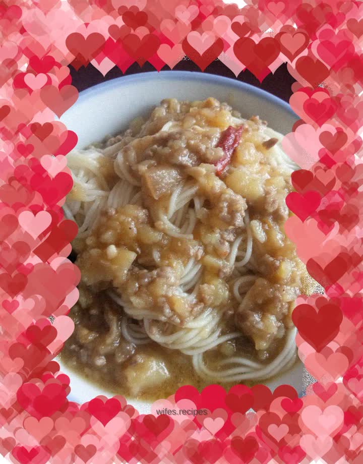 Potato Bolognese Noodles