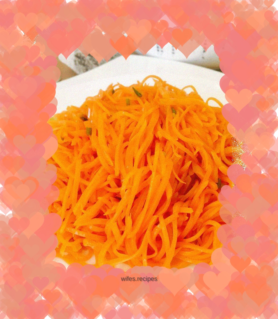 Vegetarian fried carrot shreds