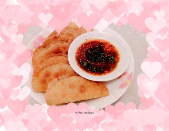 "Fried Dumplings with Pork and Green Onions" - crispy skin and tender inside