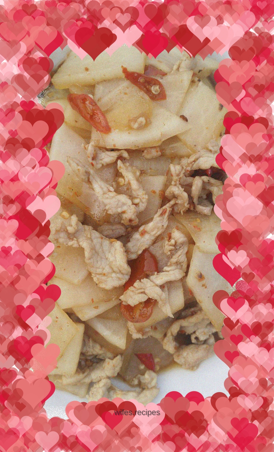 Stir-fried pork with radish