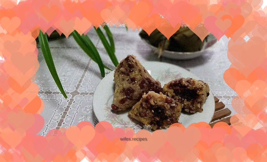 Red bean and red date rice dumplings