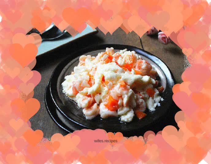 Stir-fried shrimps with milk protein