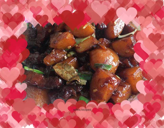 Braised potatoes