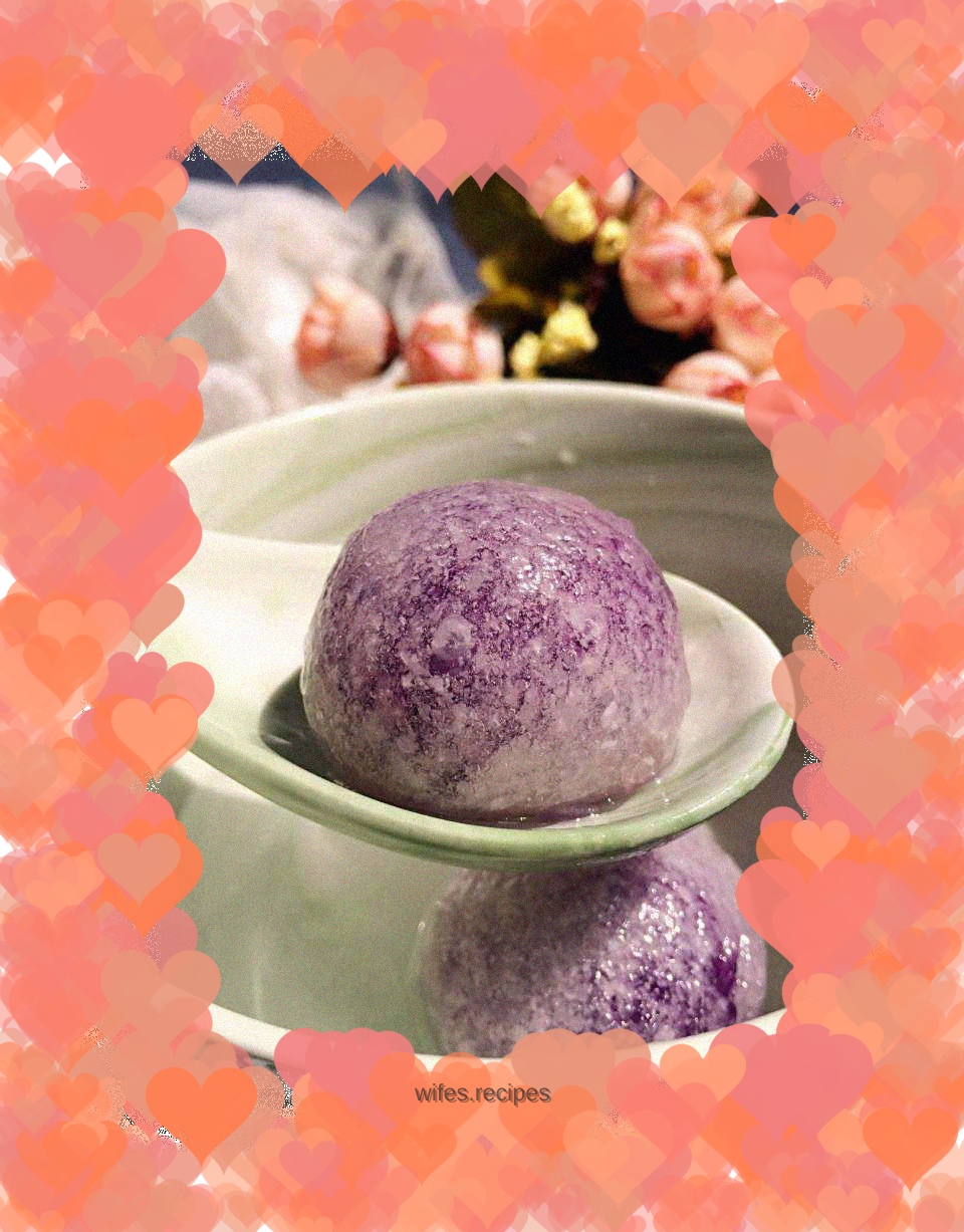 Crystal Purple Sweet Potato Rice Balls