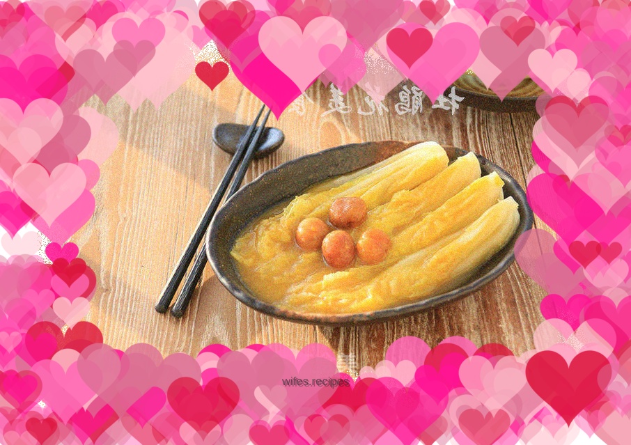 Braised cabbage with chestnuts