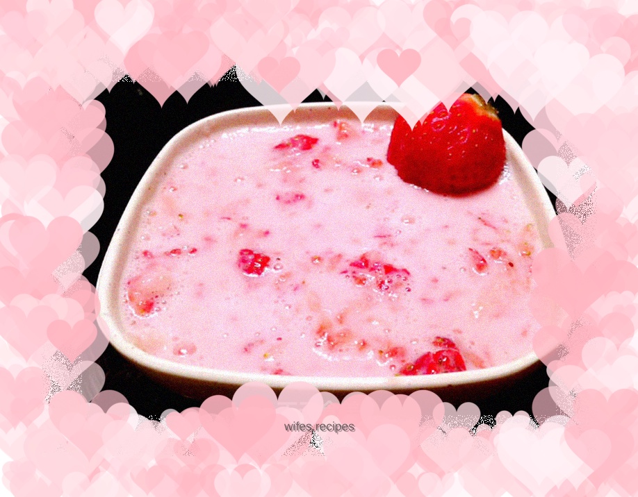 Homemade strawberry milk