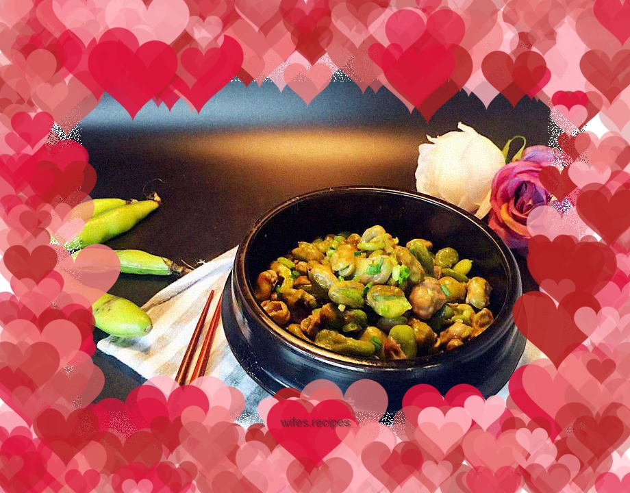 Stone pot broad beans