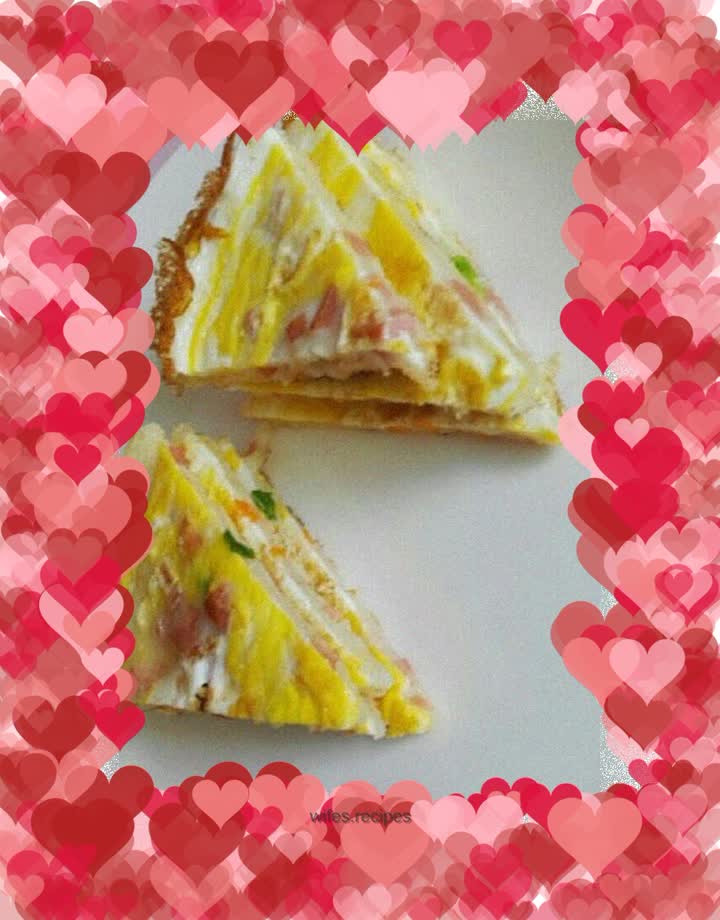 Egg and ham sausage cake