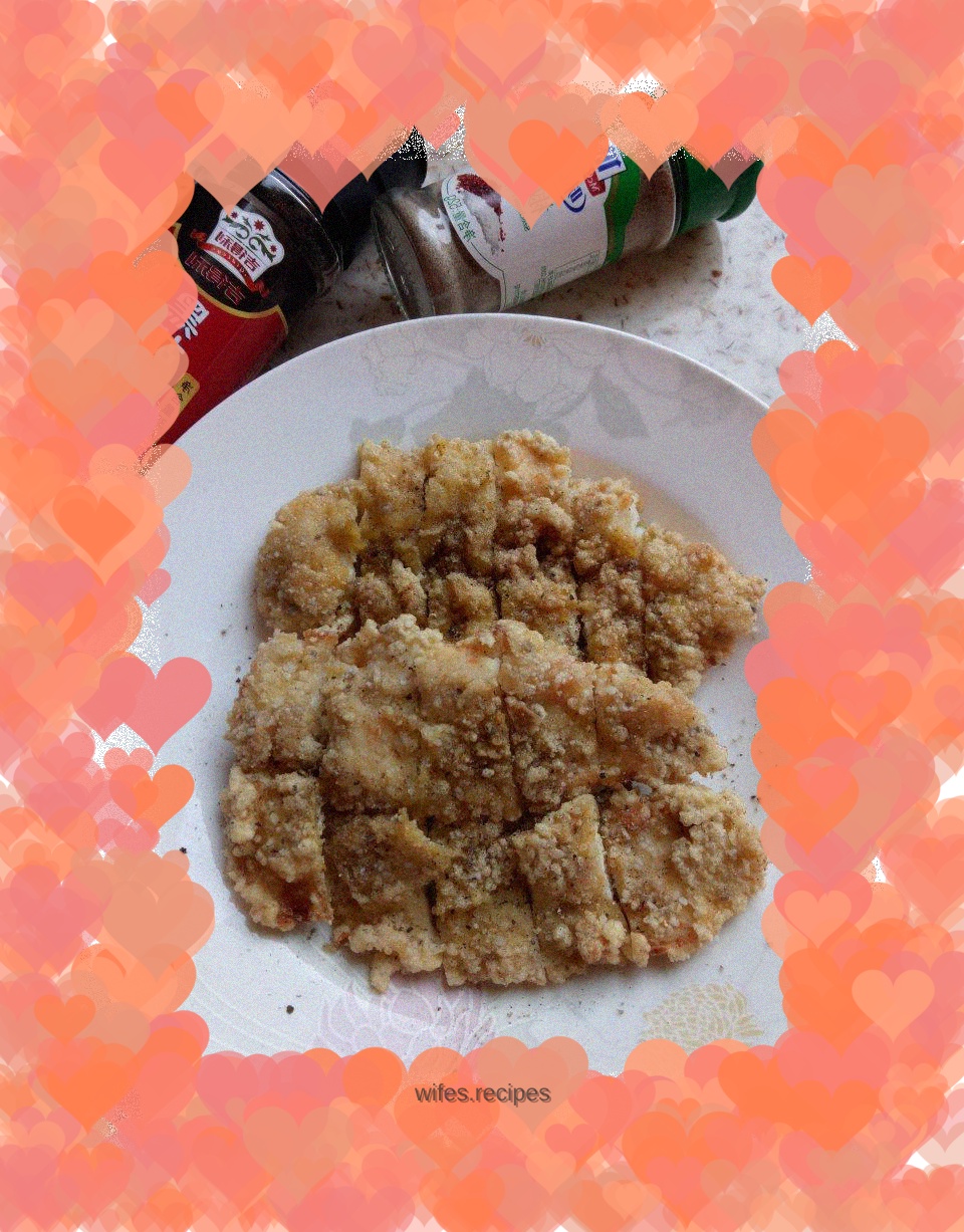 Crispy fried chicken steak