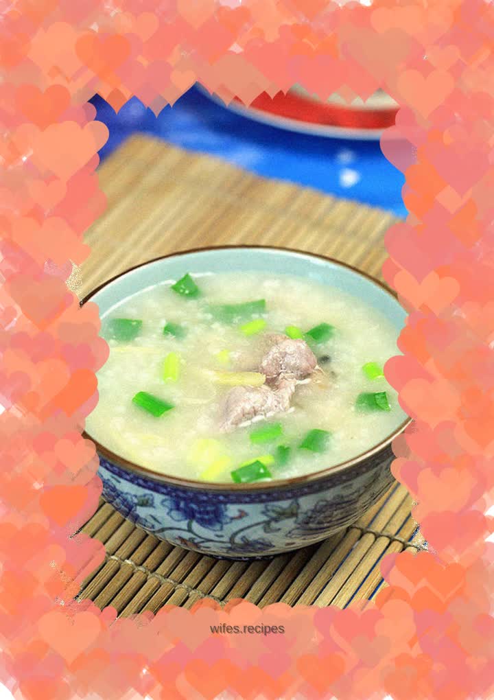 Pork liver and lean meat porridge