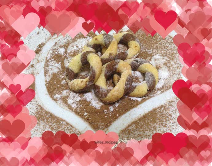 Chocolate two-color cookies