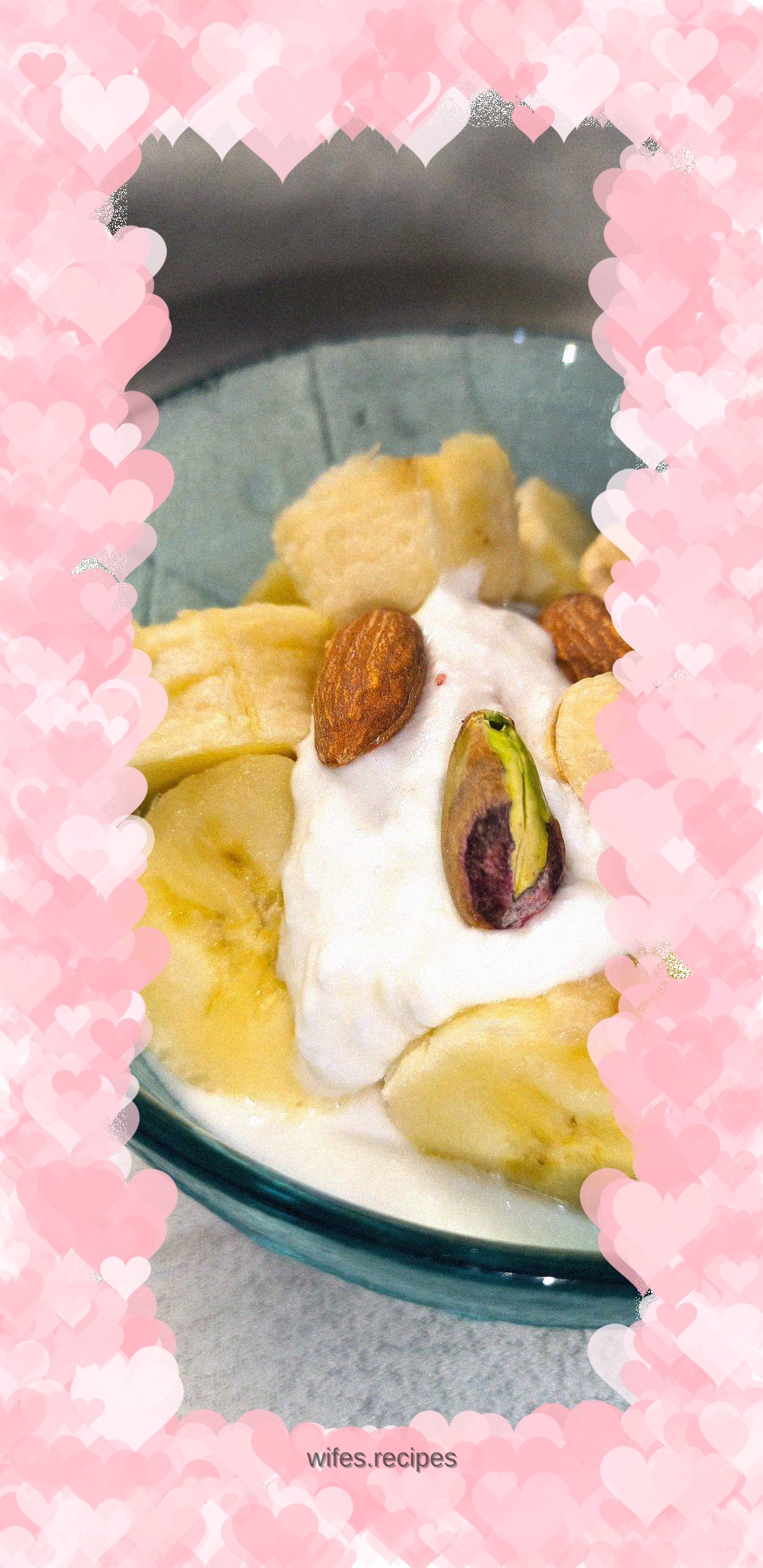 Yogurt mixed with banana