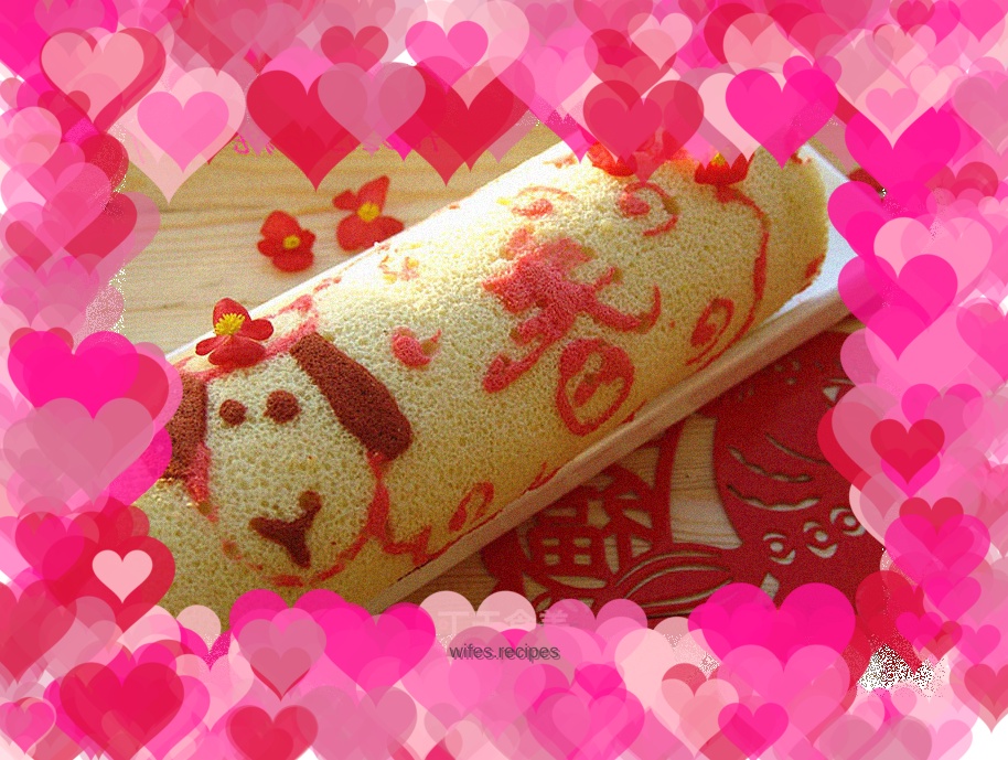 Happy Goat and Welcome the Spring—Painted Cake Roll