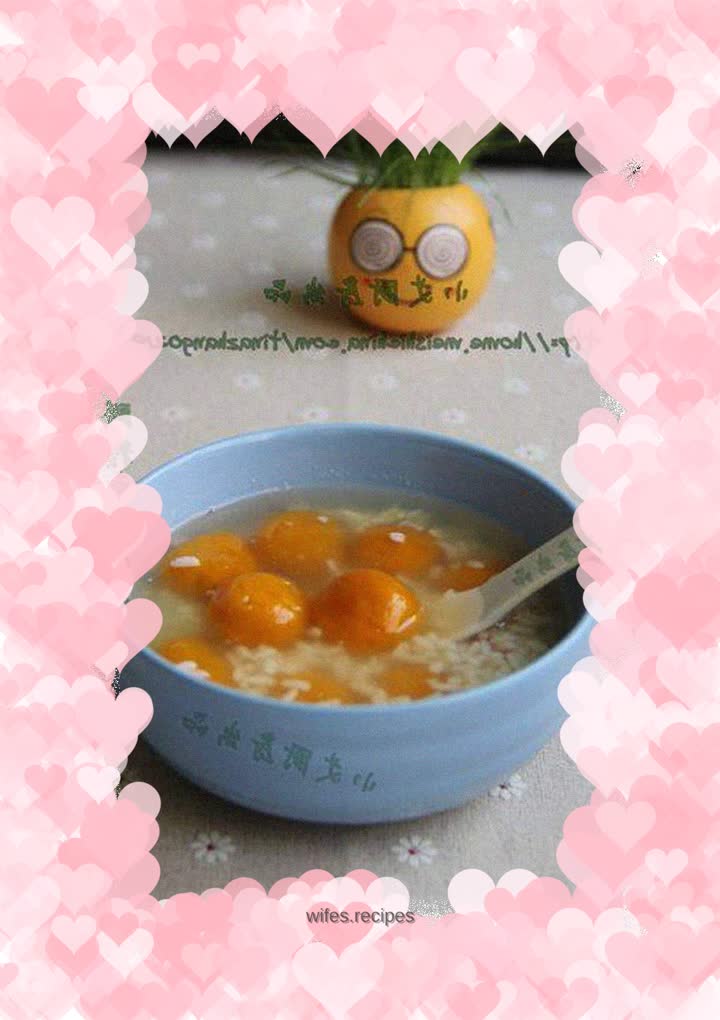 Glutinous glutinous rice dumplings with pumpkin