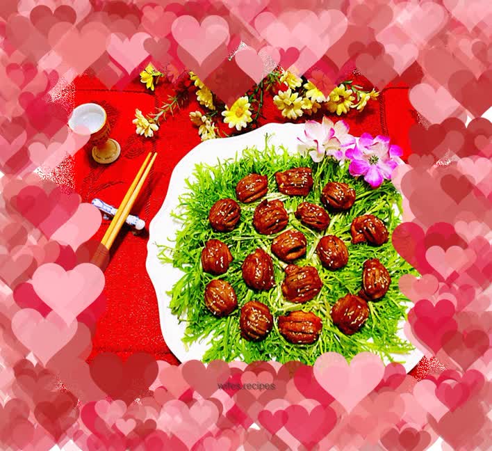 Grilled fancy chicken gizzards with garlic and sesame seeds