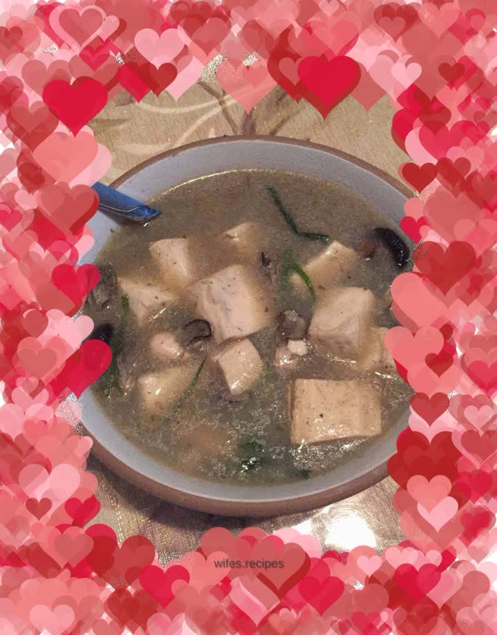 Tofu, Mushroom and Oyster Soup