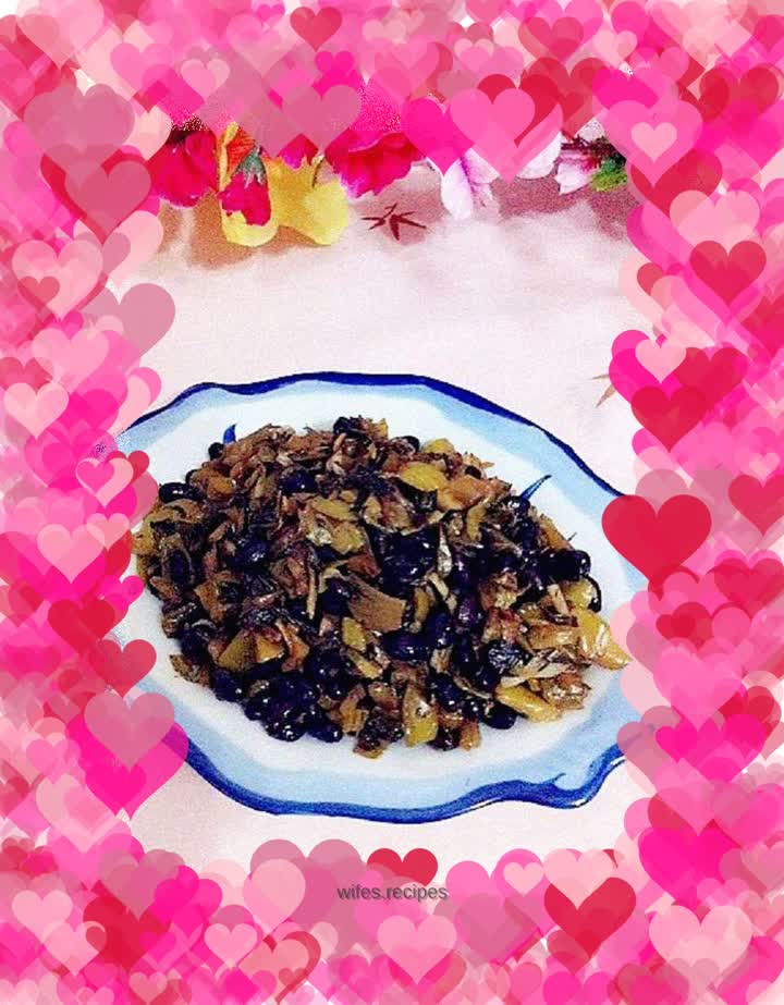 Stir-fried black beans with mustard mustard