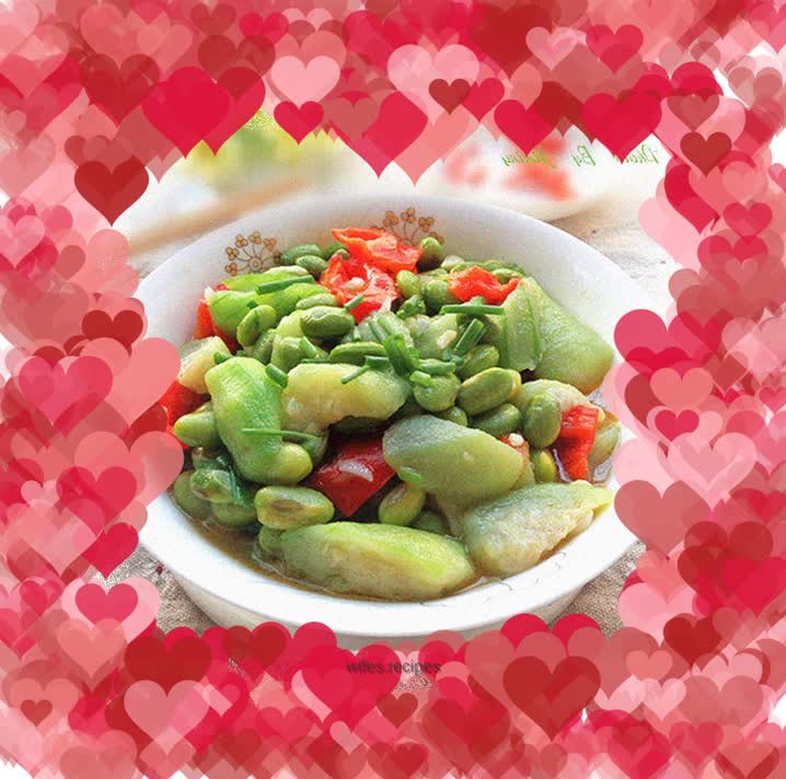 Luffa and edamame---Kuaishou vegetarian stir-fry is also delicious