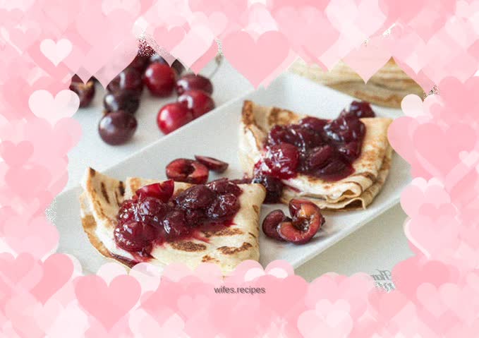Cherry crepe