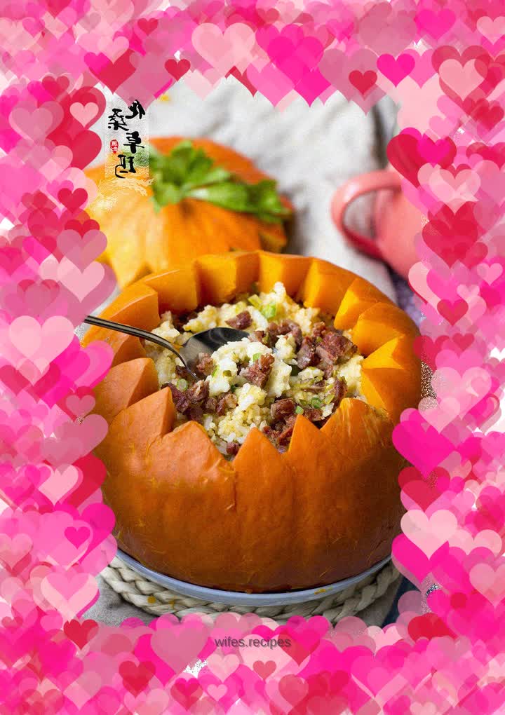 A unique and beautiful mix of cured meats - Golden Cup Steamed Rice with Cured Meat